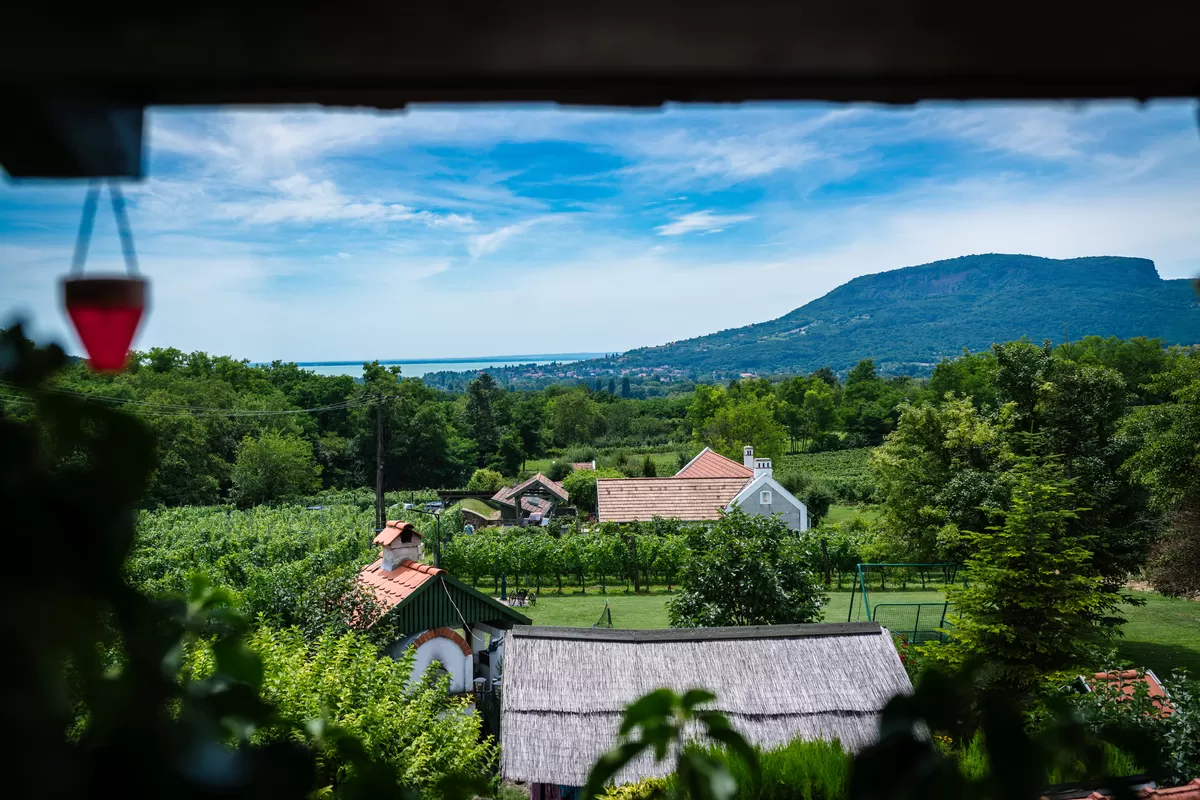 Váli Birtok panorámája Badacsonyörsön